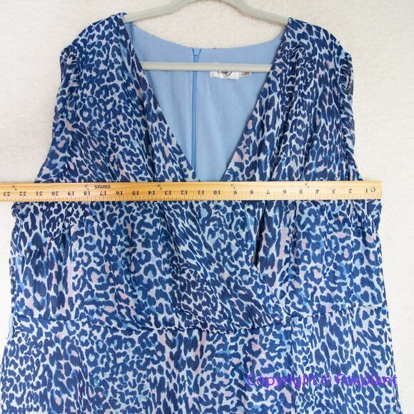 Eliza J Leopard Print Faux Wrap Dress in Blue Lyst plus size 22W - Picture 11 of 16